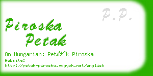 piroska petak business card